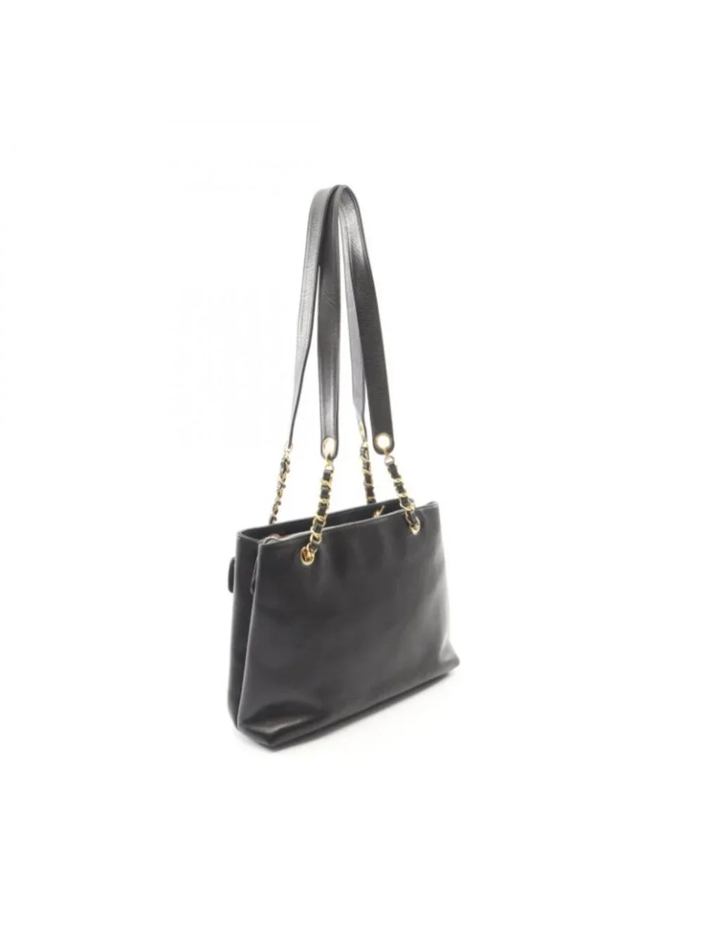 Chanel Tote CC Logo Black Lambskin Shoulder